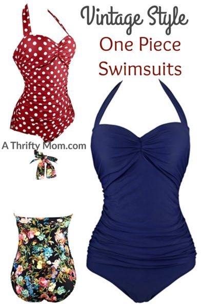 Vintage Style One Piece Swimsuits A Thrifty Mom Recipes Crafts Diy And More