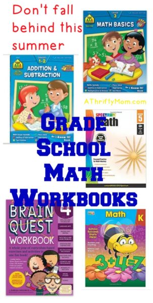 Grade school math workbooks