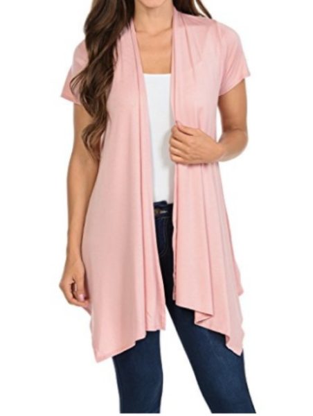 Open front draped cardigan