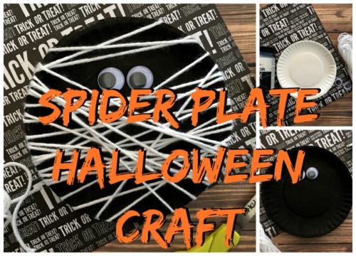 Halloween Spider Plate craft fun decoration or party activity