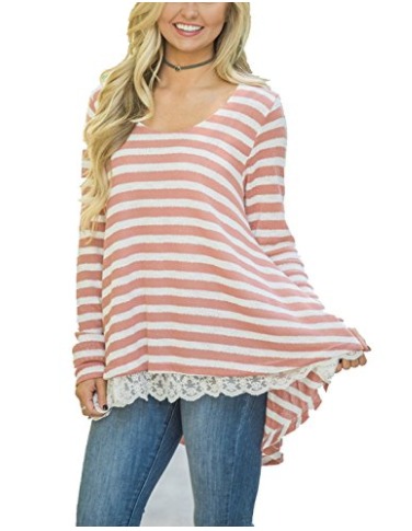 Long sleeve tunic with lace