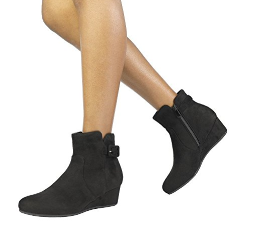 Low Wedge Ankle Boots - A Thrifty Mom 