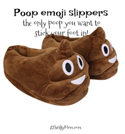 Poop emoji slippers