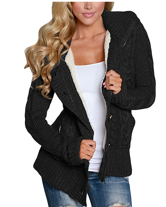 Hooded Cable Cardigans