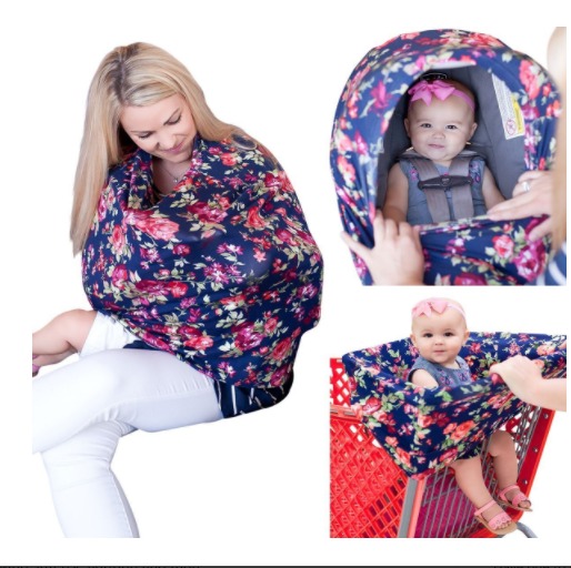 US Baby Car Seat Cover Breasfeeding Multi-Use Canopy Nursing for Infant Stretchy 