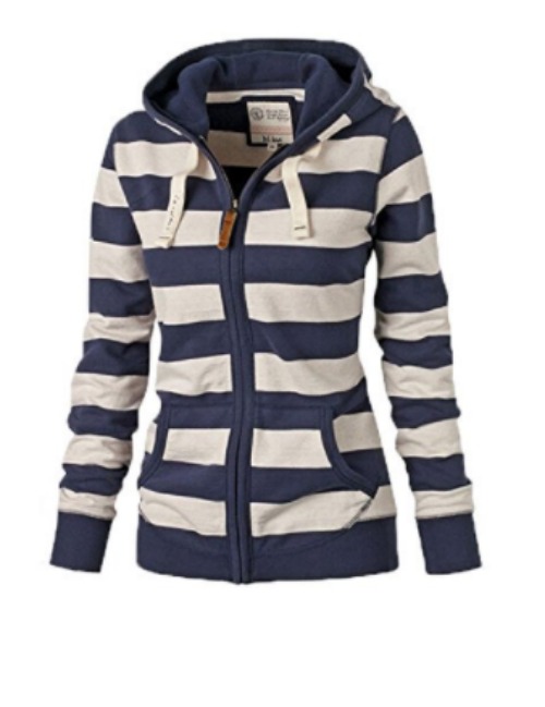 Striped hoodie for women