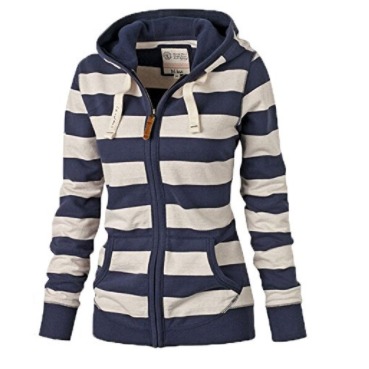 Striped hoodie for women