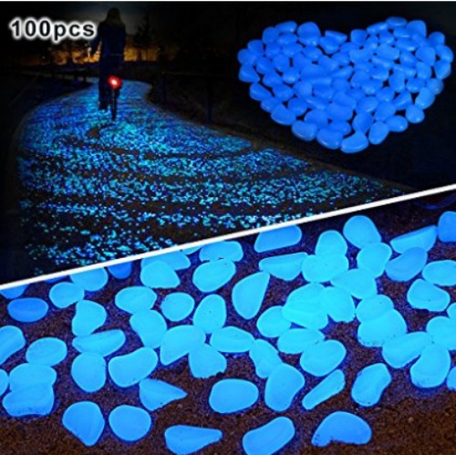 500pcs/Bag Glow in Dark Stone DIY Home Decor Luminous Pebbles Colorful Sea N2N0 