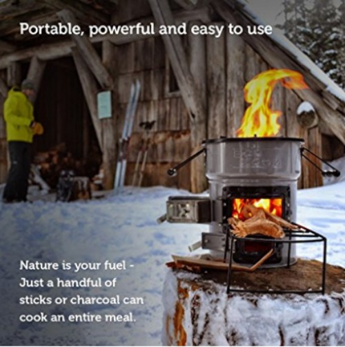 Wood burning stove for camping