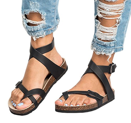 Ankle Strap Buckle Sandals