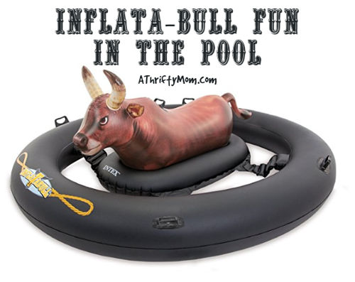 Inflatable bull pool toy