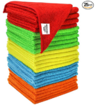 Bulk Microfiber Kitchen, House, Car Cleaning Cloths – 25 Pack, 11.5in x 11.5in