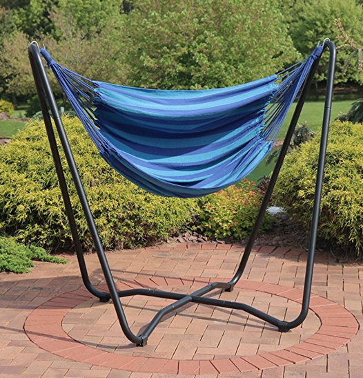 Hanging Rope Hammock Chair with Stand