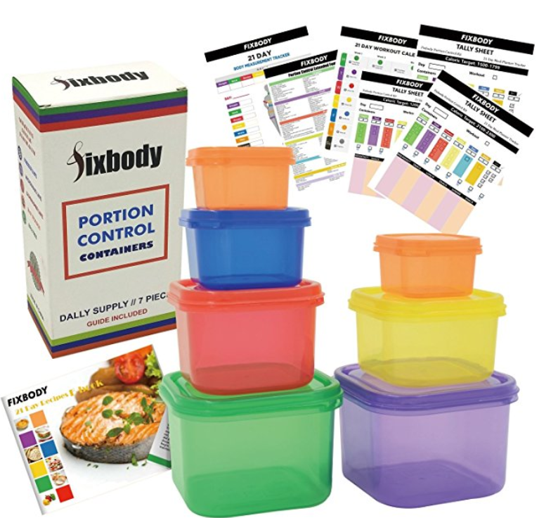 21 Day Portion Control Container Kit (7-Piece) with Complete Guide