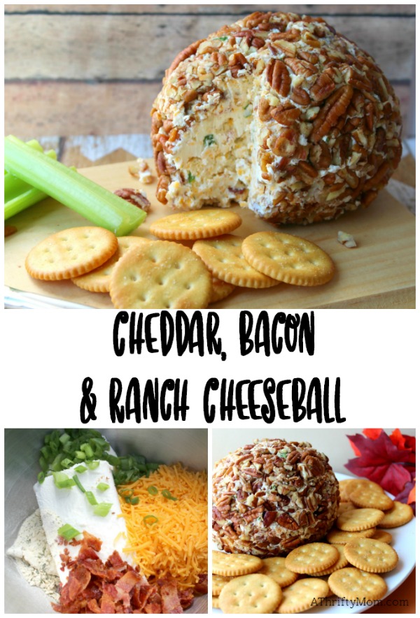 Cheddar, bacon and ranch cheeseball