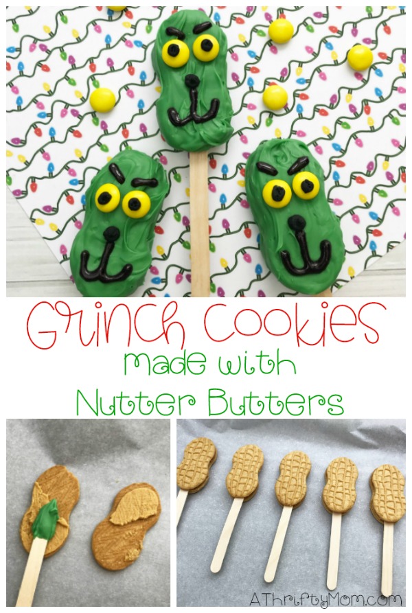 Nutter Butter Grinch cookies