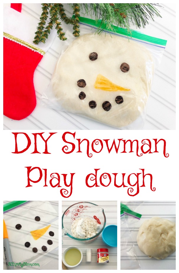 Snowman play dough