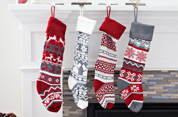 Knit Christmas stockings 4 styles