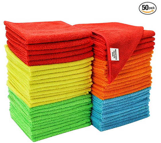 Microfiber Cleaning Cloths, 50 Pack