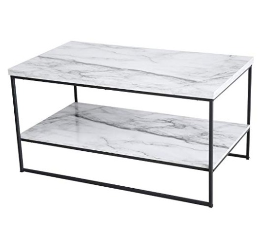 Faux marble coffee table