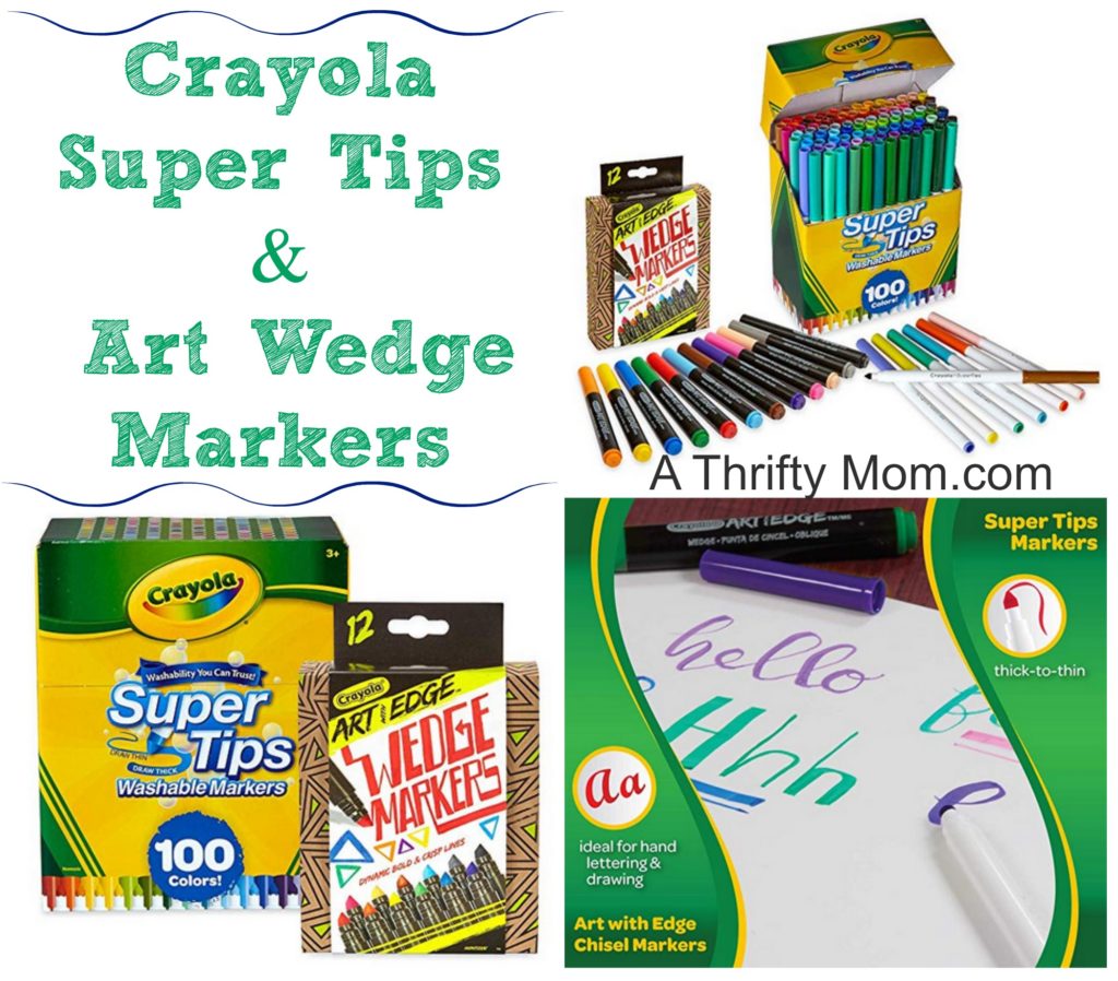 Crayola Super Tips & Wedge Markers - A Thrifty Mom