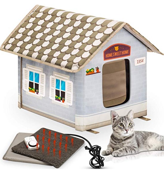 Heated cat house