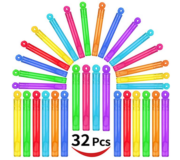 Kyrieval 24 pcs Mini Umbrella Bubble Wands Set 4 Colors Kids Party Favors Toy for Birthday Party Gift 
