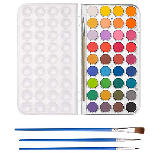Using a Kid's Watercolor Paint Set