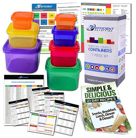 21 Day Fix Diet Food Containers Kit Portion Control Storage Box Plan Weight Loss 