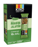 KIND Sweet and Spicy Bars, Roasted Jalapeno, Gluten Free, 10g Plant Protein, 1.6oz, 12 Count