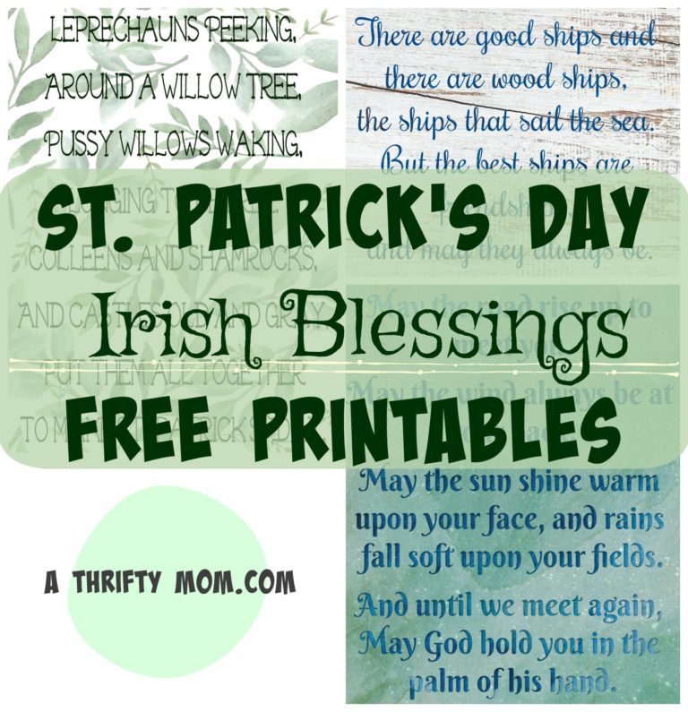 St. Patrick’s Day – Irish Blessings – FREE Printables