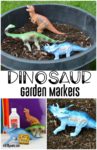 dinosaur garden markers, garden markers, garden