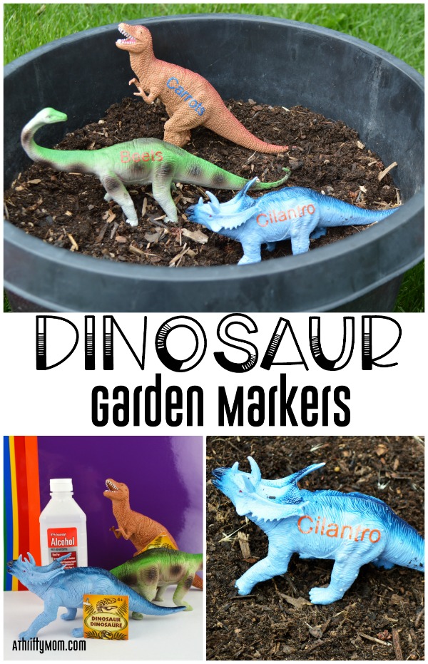 Dinosaur garden markers