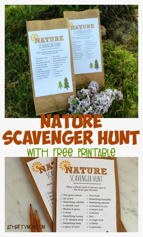 Nature scavenger hunt free printable