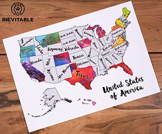 Scratch Off Travel Map A Thrifty Mom Recipes Crafts Diy And More - Diy Scratch Off Map Usa