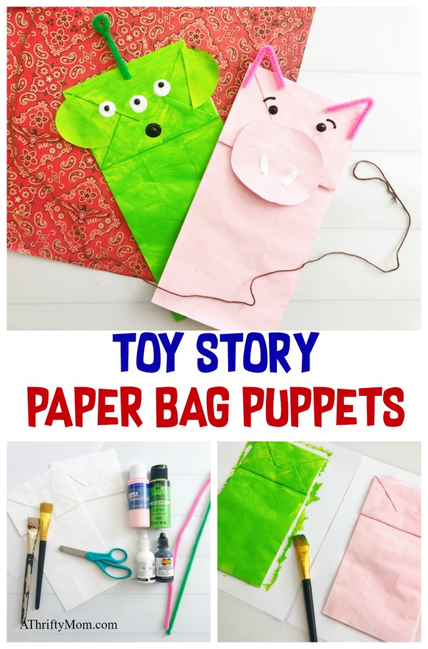 Toy Story paper bag puppets