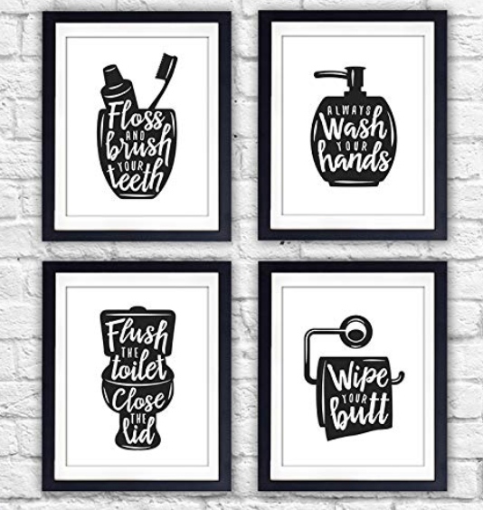 Funny Bathroom Signs Wall Art - A Thrifty Mom - Recipes, Crafts, DIY and  more