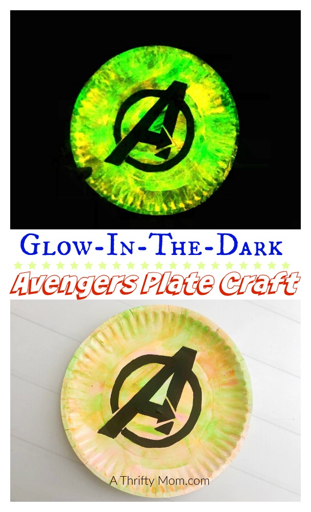 Glow-in-the-Dark Avengers Plate Craft
