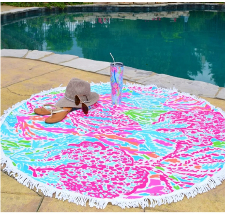 Colorful round towels