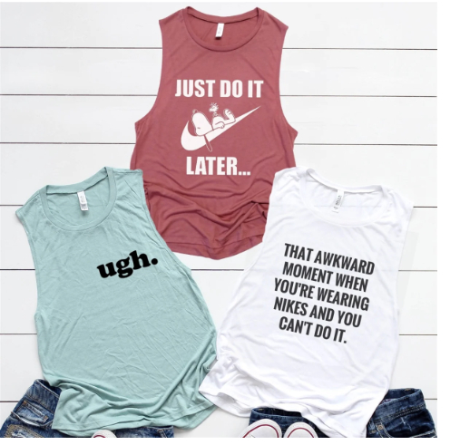 Do it later tank tops