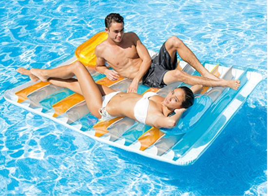 Double inflatable lounge