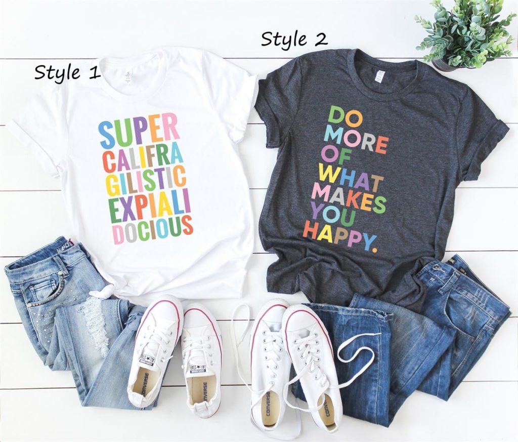 Fun and happy graphic tees