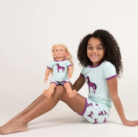 Girl and doll pj sets
