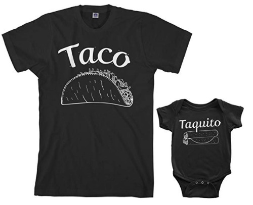 Dad and baby taco shirts
