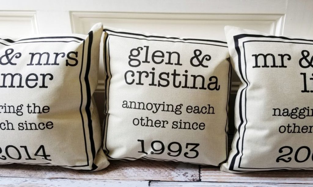 Funny personalized couple pillow cover