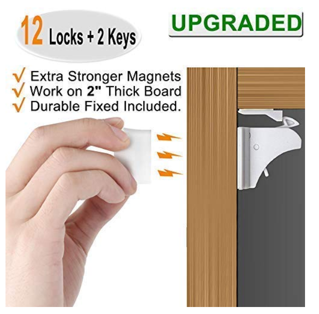24pcs Baby Safety Magnetic Cabinet Locks kids Child Proofing Cupboard Drawer UK