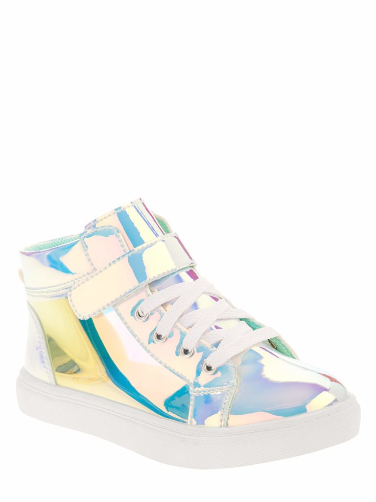 Girls holographic high tops