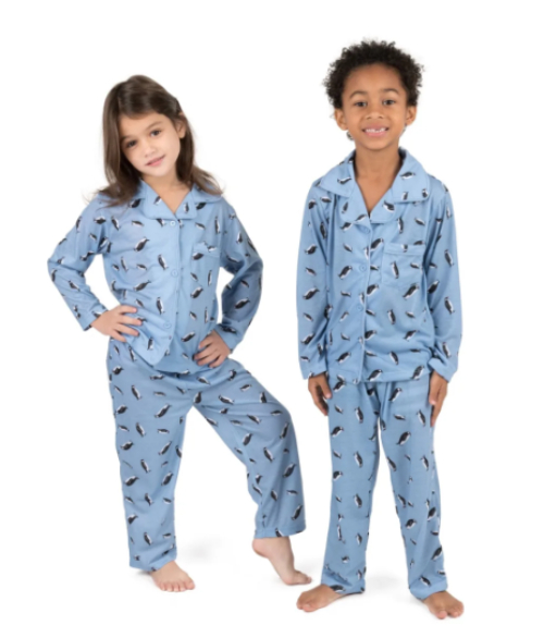 Kids button down pajamas