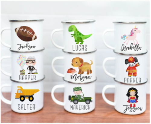 Personalized character mugs
