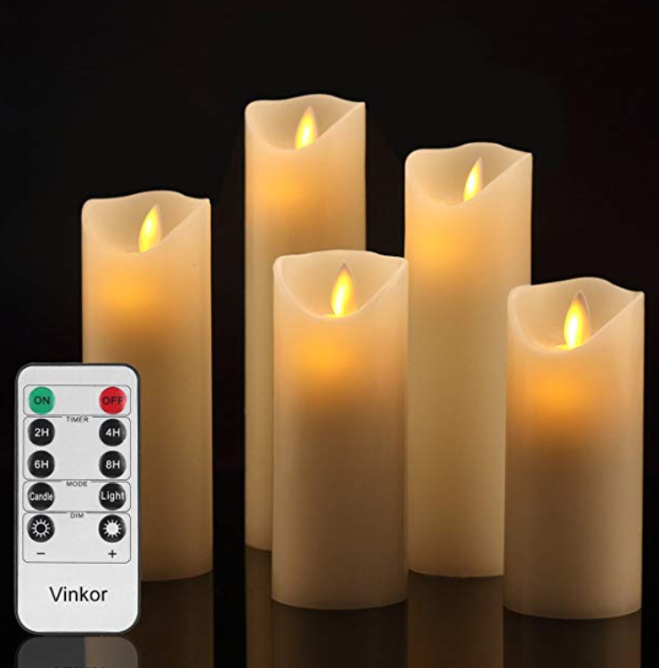 Battery Operated Flameless LED Votive Candles with Remote Timer Flickering Realistic Decorative Electric Candle Lights Set for Xmas Christmas Wedding Party Decorations Gifts 6 Pack Batteries Included Jingtech P1502R30405V-6I